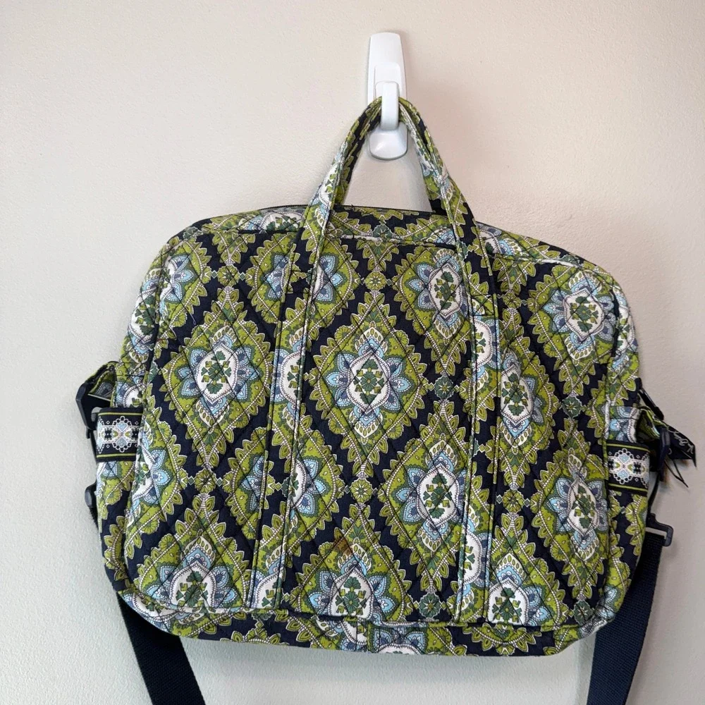 Vera Bradley Cambridge Paisley Print Quilted Laptop Bag Briefcase Travel